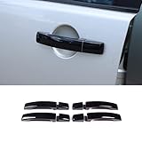 LLKUANG ABS Outside Door Handle Cover Trim Fit for L@nd Rover Discovery 4 LR4 2010-2016 Car Handle Cover Trim Accessories(Without Smart Hole, Gloss Black)