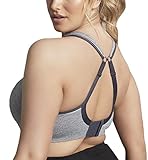 Sculptresse by Panache Women's Plus-Size Non-Padded High-Impact Underwire Sports Bra (#9441), Charcoal Marl, 38J