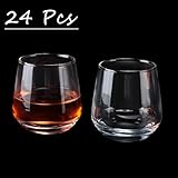 Zopeal Set of 24 Shot Glasses 3.25 oz Tequila Heavy Base Whiskey Tasting Glass Cups Small Liquor and Spirit Bar Shooter for Drinking Tasting Espresso Beer Juice