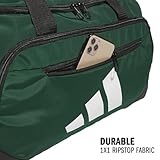 adidas Defender 5.0 Duffel, Durable Travel Gym Sports Bag for Men and Women, Team Dark Green, Small (42L)