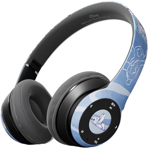 Disney Stitch Watercolor Swirl Bluetooth Over-Ear Headphones, Wireless Foldable Headset with Built-in Microphone - Stitch Watercolor Swirl Design, for Adults and Kids, Comfortable Auriculares