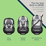 Safety 1st Grow and Go All-in-One Convertible Car Seat, Rear Facing Car Seat 5-40 lbs, Forward Facing Car 30–65 lbs, High Back Booster Seat 40-100 lbs, Sugar Plum Pop