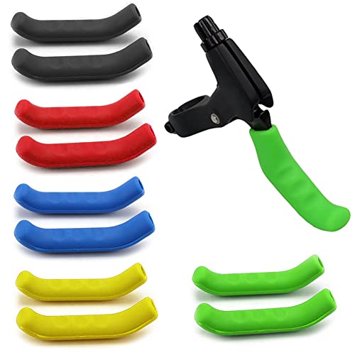 TOPCABIN A Pack of 5 Pairs Brake Handle Silicone Sleeve Mountain Road Bike Dead Fly Universal Type Brake Lever Protection Cover (5 Pairs)