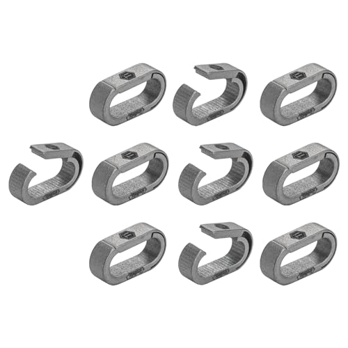 KeyUnity KA42SW 10PCS Mini Split Key Ring Quick Release Key Organizer, Titanium Carabiner Keychain Liner for Connecting Home Car Keys