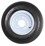 eCustomrim 2-Pack Trailer Tire On Rim 480X8 4.80-8 480-8 Load Range C 5 Lug White Wheel - 2 Year Warranty w/Free Roadside