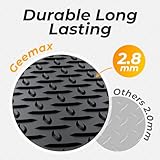 7.8 x 18 FT Garage Floor Mats for Under Car, 2.8mm Thicker Vinyl Garage Flooring Roll , M Size 140.4 SQFT Garage Car Mat for Mid-Size SUVs, Sports Car, Black