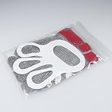 JZD Anti Cuttinh Gloves, Stainless Steel, 5 Finger, M(Red) 1PCS