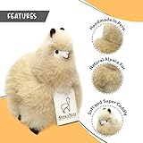 AlpacaNext Llama Stuffed Animal – 9 inch. Cute, Soft and Cuddly Alpaca Plush Toy Handcrafted on Real Alpaka Natural Fur (9 inches, Beige)