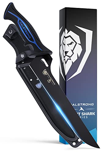Dalstrong Slicing & Carving Fillet Knife - 10 inch - Night Shark Series-7CR17MOV High Carbon Steel-Titanium Coated-Fillet Knife for Fish & Meat Slicer - Polypropylene Handle - Sheath- NSF Certified