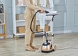 SALAV® Professional Garment Steamer with Built-in Ironing Board, 4 Steam Settings, Chrome Finish & Stainless Steel Steam Plate with Wheels for Easier Movement, 1500-watts