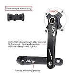 32T Black Mountain Bike 170mm Square Crankset with 32T Aluminum Alloy MTB Bicycle Crank Narrow Wide CNC Round Chainring Bolts Fit for Road Bike Cycling Crank