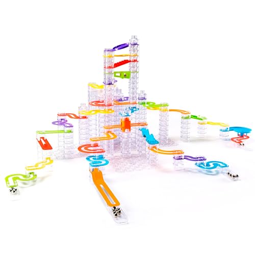 Fat Brain Toys Trestle Tracks Pro Marble Run Set, 274-Piece Modular Marble Track, STEM Toys for Kids, Fun Science Kits for Girl and Boy Ages 8-13+