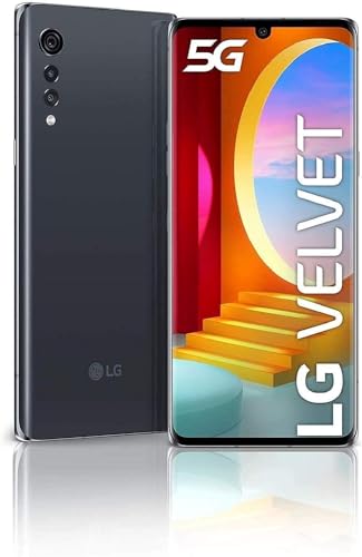 LG Velvet (5G) 128GB (6.8 inch) Display 48MP Triple Camera LM-G900TM T-Mobile only Smartphone - Aurora Grey (Renewed)