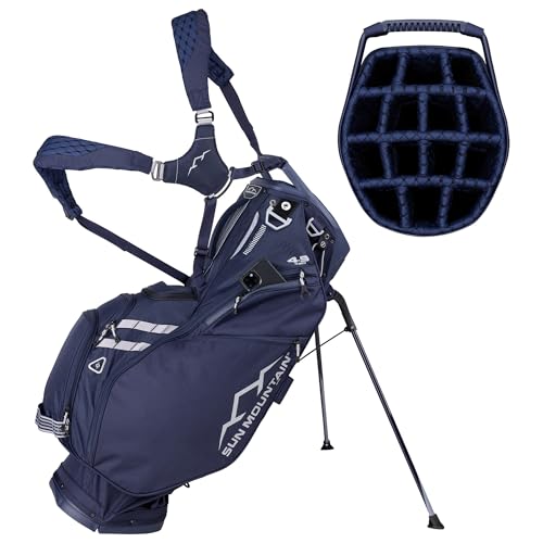 Sun Mountain 2025 4.5LS 14-Way VLO Bag - Prime Organization with Our 14 Way Golf Stand Bag - Lightweight Golf Club Bag with Full-Length Pockets and Adjustable Straps for Enhanced Carrying Ease - Navy