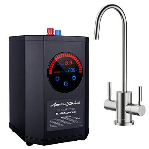 American Standard ASH-410 Digital Hot Water Dispenser, Includes Brushed Nickel Dual Handle Faucet 1500 Watts, 110v