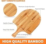 ALLWINNER Pizza Peel 12 Inch, 2 Pack Bamboo Pizza Paddle, Wooden Pizza Peels for Making Pizza, Pizza Bread Pie Cutting Board for Kitchen