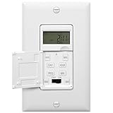 ENERLITES Programmable Digital Timer Switch for Lights, Fans, Motors, 7-Day 18 ON/OFF Timer Settings, Single Pole, Neutral Wire Required, UL Listed, HET01-C, White, 4 Pack