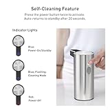 EKO Aroma Touchless Automatic Soap Dispenser for Kitchen and Bathroom, Liquid Hand Soap Dispenser, Water-Resistant and Rechargeable, 9 fl oz (Stainless)