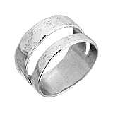 Silpada 'Double Spaced' Two Bar Ring in Sterling Silver, Size 8, Size 8