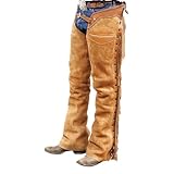 Leather Chaps Men's Motorcycle Rider Vintage Native American Western Cow Boy Crazy Horse Rider leather Chaps (Standard, RawRide Leather, 28)