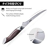 HOSHANHO Fillet Knife 7 Inch, Super Sharp Boning Knife in High Carbon Steel AUS-10, Professional Japanese Fish Knife for Meat Poultry Cutting