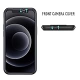 Spy-Fy iPhone 12 Pro Max Case with Sliding Camera Cover Front and Rear | Protect Your Privacy | 2 Meter Drop Protection | Matt Black