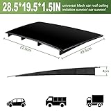 Donpida Car Sunroof Wind Deflector, Universal Car Sunroof Cover, Vent Insulator with Insulation Waterproof Surface, Moonroof Visor, with Waterproof Double Side Tape 28.5×19.5×1.5 Inch