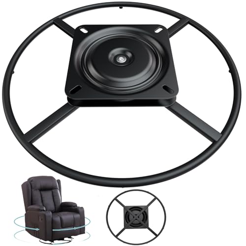 24 inch heavy-duty recliner rotating ring base replacement part, capable of 360 degree rotation, with 10 inch rotating plate, suitable for lazy recliner sofa seat assembly-S5471 bottom mechanism