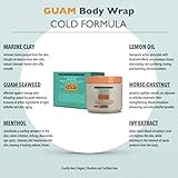 GUAM Anti-cellulite Mud COLD FORMULA, Seaweed Body Wrap for Cellulite, Skin Tightening Clay for Body Cellulite and Leg Swelling, Lymphatic Drainage | Cellulite Removal Treatment (2.2 LB)