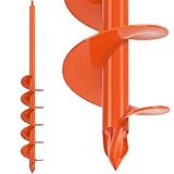Upgraded Auger Drill Bit for Planting 4 X 32 Inch Garden Spiral Post Hole Digger for Bulb Plantings Post Auger for Plants, Beach Umbrella Holes and Building Fences- Fit 3/8" Hex Drill