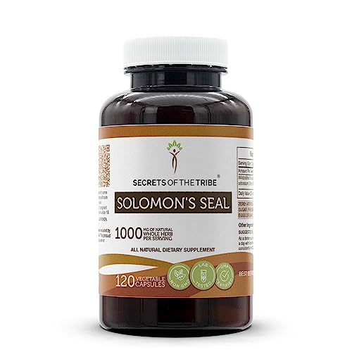 Secrets of the Tribe Solomon's Seal 120 Capsules, 1000 mg, Wildcrafted Solomon's Seal (Polygonatum odoratum) Dried Rhizome (120 Capsules)