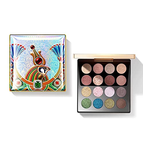 zeesea The British Museum Egypt Collection Eyeshadow Shimmer Matte Glitter 16 Colors Eyeshadow Palette (#11 Montu)