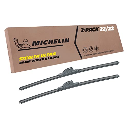 Michelin (19-2222SUBA) Stealth Ultra Twin Pack 22 inch Wiper Blade Fits Select Chevrolet, Ford, GMC, Ram, Dodge, Cadillac, Buick, Chrysler, Lincoln, Model Years