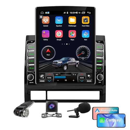 HoeeNilsa Android 13 Car Radio for Toyota Tacoma 2005-2015 GPS Navigation Stereo with Bluetooth DSP Multimedia Player 9.7-Inch IPS Touchscreen Display Build in Android AUTO Wireless Carplay 4G WiFi