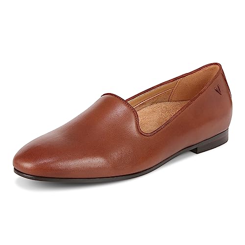 Vionic Women's Willa Loafer, Brown Nappa Leather, 8