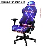 Gaming Chair Covers (No Chair),Office Computer Chair Cover,Jacquard Stretch Prevent Cat Scratching Computer Chair Slipcovers,for Gamer Computer Chair Replacement Protector Cover,Colorful Lightning)