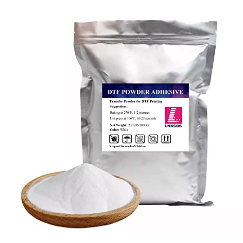 DTF Powder White 1KG/35.3 oz Digital Transfer Hot Melt Adhesive, Pretreat Powder for Ep L1800 Printer(White/1KG)