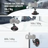 NEEWER 6"/15.2cm Camera Suction Cup Mount with Ball Head Magic Arm, Metal Suction Cup Mount on Car Windshield Dash for Camera/Action Camera/Phone Holder, with 1/4" & 3/8" Mounting Holes for ARRI