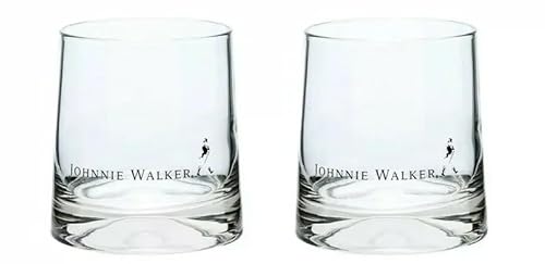 JOHNNIE WALKER Whisky Glasses, Crystal Tumblers, Set of 2