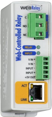 WebRelay Remote Accessible Ethernet Relay and Digital Input Module (9-28 VDC Power Supply Required | X-WR-1R12-1I-I)