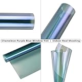 AuMoHall Charming Purple Blue Colorful Car Chameleon Windshield Tint Film 73.8% VLT Car Front Window Solar Protection Tint Color Change Window Film, 39.37" x 118.11"