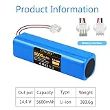 CITYORK 14.4V 5600mAh Battery Compatible with Kyvol Cybovac E31 S31, Coredy L900, Onson J30 Pro, Lydsto R1 R1 Pro, S1, S1 Pro, G2, Lydsto S1 Pro, Lenovo LR1 Vacuum Cleaner