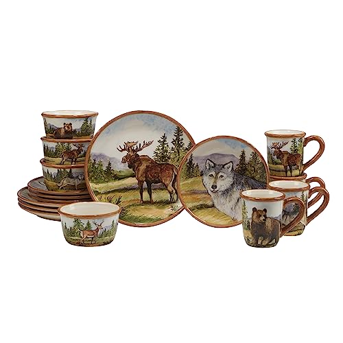 Certified International Mountain Summit 16pc Dinnerware Set, Service for 4