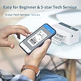 JADENS Bluetooth Thermal Label Printer -Wireless Shipping Label Printer for Small Businesses & Package, USPS, Etsy, Amazon, Compatible with iPhone, Windows, Android, 4x6, Label Maker, White