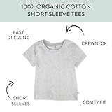 HonestBaby Multipack Short Sleeve T-Shirt Tee 100% Organic Cotton Infant Baby, Toddler, Little Kids Boys, Girls, Unisex, Earth Tones, 4T