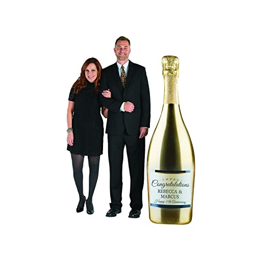 Personalized Champagne Bottle Stand-Up - Party Decor - 1 Piece