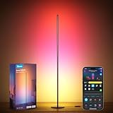Govee RGBIC Floor Lamp, LED Corner Lamp Works with Alexa, 1000 Lumen Smart Modern Floor Lamp with Music Sync and 16 Million DIY Colors, Color Changing Standing Lamp for Bedroom Living Room Black