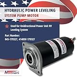 NOVOPARTS Replacement Hydraulic Pump Motor 179327 414850 for Unidirectional Power Unit RV Leveling Systems with Heavy-Duty Construction, 7.5 Height with Manual Drive and Collar Coupling 286722