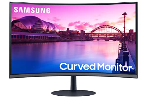 Samsung 27-Inch S39C Series FHD Curved Gaming Monitor, 75Hz, AMD FreeSync, Game Mode, Advanced Eye Comfort, Frameless Display, Built in Speakers, Slim Metal Stand, LS27C392EANXGO, Black