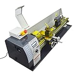 TECHTONGDA Metal Lathe Precision Bench Lathe 8X39” Gearless Lathe Machine Electronic Leadscrew Automatic Thread 1100W Brushless Motor DIY Mini Lathe for Wood Metal Plastic